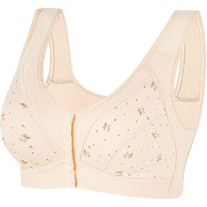 Daisy Bras للنساء الأكبر سنا راحة ناعمة التنفس صدرية لاسلكية إغلاق الجبهة حمالات الصدر لا نهاية سني in Kuwait