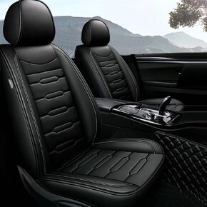 AOMSAZTO Car Seat Cover Custom Fit for Toyota Highlander 2008-2025 Waterproof Faux Leather Car Seat Protector Vehicle Cushion Covers Front Rear Seat Full Set(5 Seats Black) in Kuwait