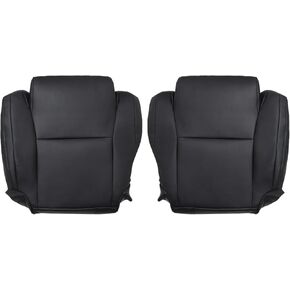 SecosAutoparts Graphite Gray Leather Driver & Passenger Side Bottom Replacement Seat Covers Compatible with Toyota Tundra Sequoia Based SR5 Limited 2007 2008 2009 2010 2011 2012 2013 in Kuwait