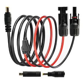 Boobrie 6ft Solar to DC7909 Extension Cable Kit with DC7909→DC8020 + DC7909→DC5525 adapters 14/12AWG Dual Gauge, 221°F 300V for Power Stations,RV/Camping, Industrial Use MC4 to DC 8mm Cable Kit in Saudi Arabia