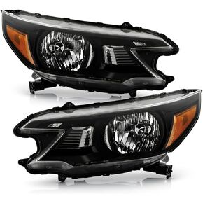 KEEKPO - For 2012-2014 Honda CR-V CRV Black Headlights Headlamps Assembly Pair Set Replacement Driver & Passenger Side in Kuwait