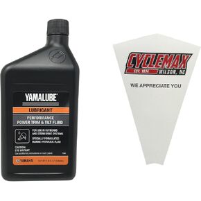 One Pack compatible with Yamaha Performance Power Trim & Tilt Fluid ACC-PWRTR-MF-32 Contains One Quart and a Funnel in Kuwait
