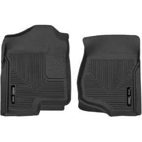 Husky Liners X-Act Contour Floor Haps | يناسب 1999-2007 فورد F-250/F-350 SuperDuty جميع أحجام الكابينة | الصف الأمامي ، 2 -PC أسود - 51791 in Kuwait