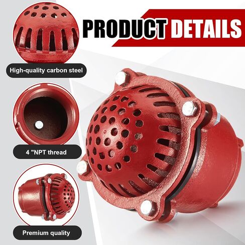 3 Inch Cast Iron Foot Valve NPT Painted Carbon Threaded Foot Valve for Water Service Only in Kuwait
