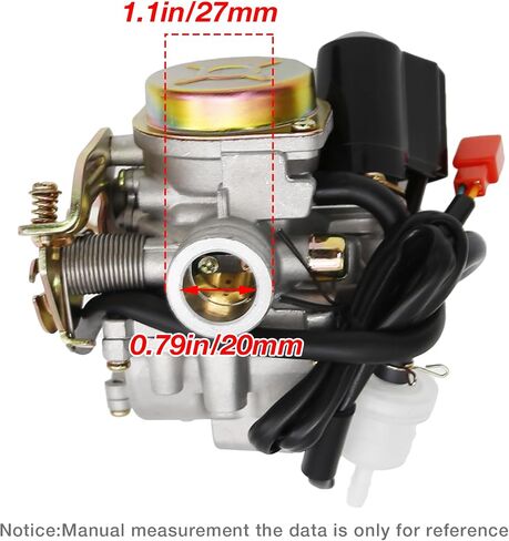 139Qmb 50cc مجموعة المكربن لـ Gy6 49cc 4 سكوتر السكتة الدماغية Taotao Kymco Go Kart PD18J PD19J محرك MOPED 18 ملم CARB+مرشح الهواء المنوع in Saudi Arabia