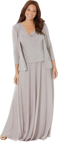 Catherines Women's Plus Size Glimmer Jacket Dress in Saudi Arabia