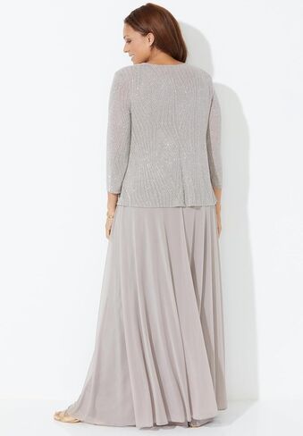 Catherines Women's Plus Size Glimmer Jacket Dress in Saudi Arabia