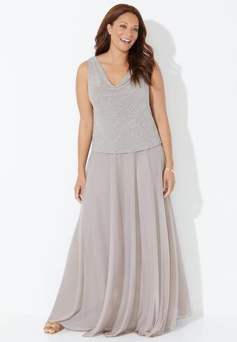Catherines Women's Plus Size Glimmer Jacket Dress in Saudi Arabia
