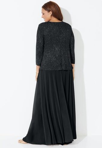 Catherines Women's Plus Size Glimmer Jacket Dress in Saudi Arabia