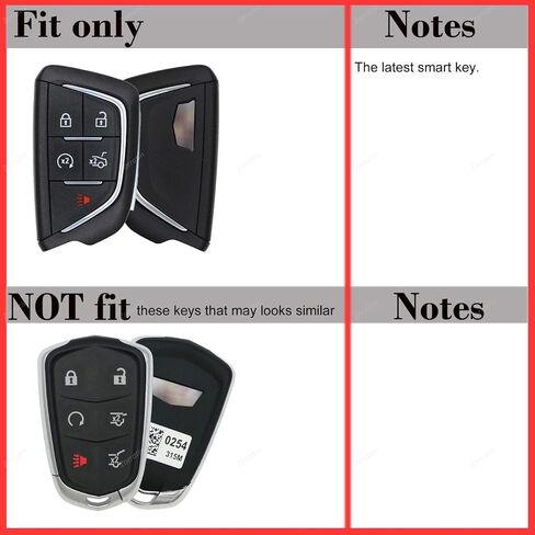 Silicone 5 buttons Key Fob Cover Case Protector for 2020 2021 2022 2023 2024 2025 Cadillac CT4 CT5 CT6 V XTS XT4 XT5 ATS in Saudi Arabia