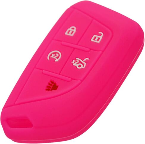 Silicone 5 buttons Key Fob Cover Case Protector for 2020 2021 2022 2023 2024 2025 Cadillac CT4 CT5 CT6 V XTS XT4 XT5 ATS in Saudi Arabia