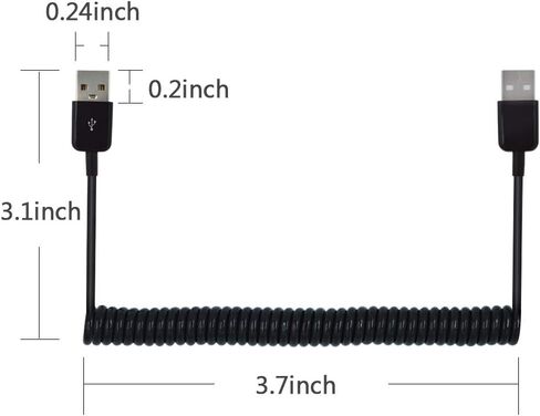 كابل بيانات USB Micro 5.9 بوصة 90 درجة الزاوية اليسرى USB 2.0 A ذكر إلى Micro B الزاوية اليسرى واليسرى لمزامنة الشحن الذكية ، GPS ، محركات الأقراص الصلبة الخارجية (أسود) in Kuwait