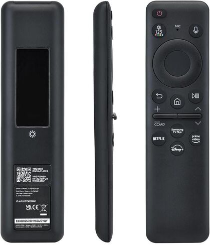 BN59-01385A Smart TV Remote Control Replacement with Bluetooth Voice Control Solar Charging, Compatible with Samsung QLED, OLED, 4K UHD Smart TVs, No Battery Replacement Needed in Saudi Arabia
