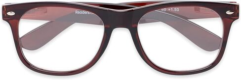 Readers Readers.com Reading Glasses: The Dean, Plastic Retro Square Style for Men and Women in Kuwait