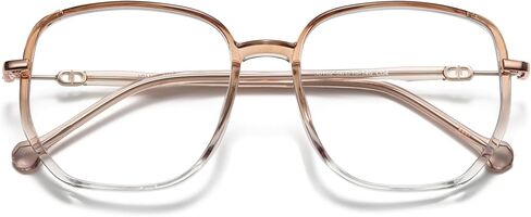 Reading Glasses for Women, Oversized Rectangular Readers Ultralight HD Metal Drilled Metal Fashion Frame in Saudi Arabia