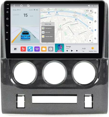 MekeDetech Android Car Stereo لـ Dodge Challenger 2008 2009 2010 2011 2012 2014 Unit Head ، 1280 * 720 ترقية شاشة تعمل باللمس مع 4G LTE Wireless Carplay/Android Auto ، 8 Core 2+32g ، Black in Kuwait