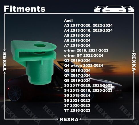 Rexka 10 Sets Bumper Cover Nut Screw Kits for Audi A3 A4 A5 A6 A7 Q3 Q4 Q5 Q7 Q8 S3 S4 S5 S6 S7 TT - WHT006099 N90974701 - Audi T25 Torx Screws Nylon Nuts Kit in Saudi Arabia