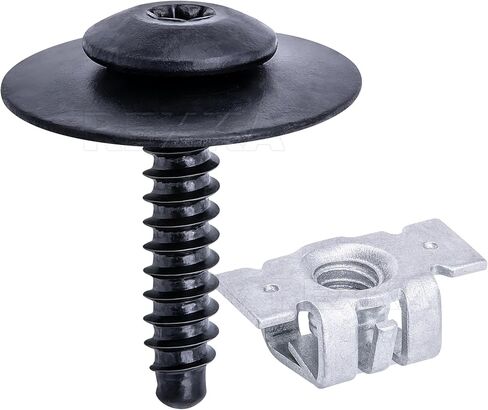 Rexka 15 Sets M4.2-1.41 (#8) Bumper Cover Fender Liner Screw Nut 11609952 11548270 for GM Chevy Hummer Buick Cadilac Saturn Cadilac GMC Trucks in Saudi Arabia