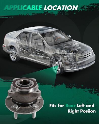 SCITOO 1PC 512446 Rear Wheel Bearings & Hub for 2010-2016 for Chevrolet Cruze,Cruze Limited 5 Lug in Saudi Arabia