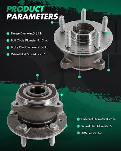 SCITOO 1PC 512446 Rear Wheel Bearings & Hub for 2010-2016 for Chevrolet Cruze,Cruze Limited 5 Lug in Saudi Arabia