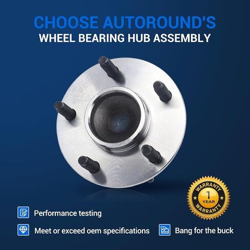 Autoround Pair 512250 Rear Wheel Hub and Bearing Assembly Fit for Chevy Cobalt 05-10, HHR 06-11/ Pontiac G5 07-10, Pursuit 05-06/ Saturn Ion 04-07 5 Lug w/ABS in Saudi Arabia
