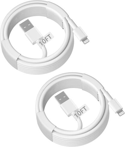 Car Carplay Cable, 3.3FT Car Charger Cord, USB A to Lightning Cable Compatible for Apple iPhone 14 13 12 11 Pro Max XR XS X 8 7 6 Plus SE iPad, One Pack,White, Car Charging Cable in Kuwait