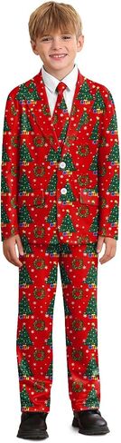 Christmas Boys Ugly 3 Piece Suits with Jacket, Pants & Tie 5-14 Years in Kuwait