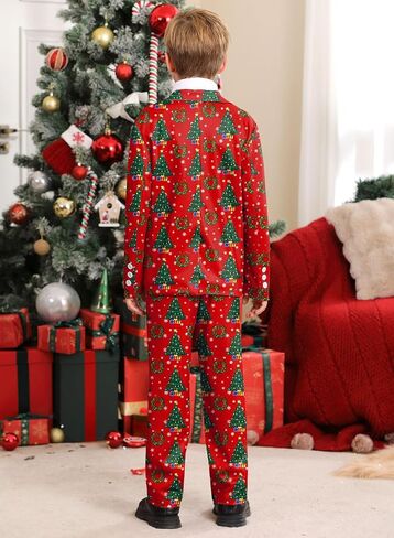 Christmas Boys Ugly 3 Piece Suits with Jacket, Pants & Tie 5-14 Years in Kuwait