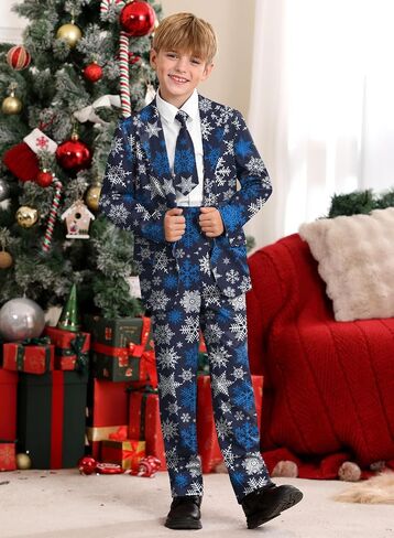 Christmas Boys Ugly 3 Piece Suits with Jacket, Pants & Tie 5-14 Years in Kuwait