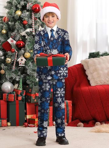 Christmas Boys Ugly 3 Piece Suits with Jacket, Pants & Tie 5-14 Years in Kuwait