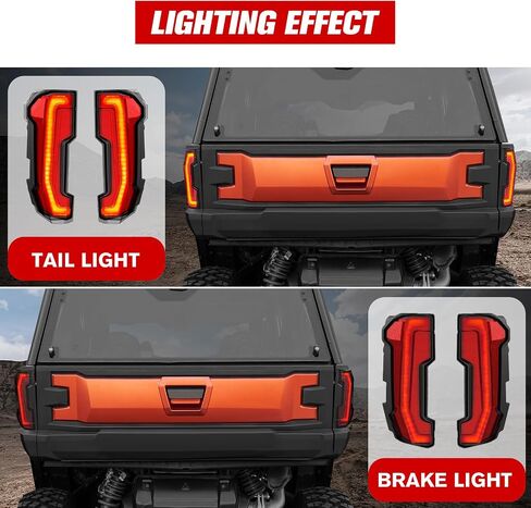 Tail Lights for Polaris Xpedition XP/ADV 2024+, LED Taillights Rear Brake Lights for Polaris Xpedition XP/XP 5/ADV/ADV 5 2024+ Accessories, Replace #2416628,2416629, Smoke Black, 2PCS in Saudi Arabia
