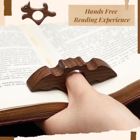 Honoson 4 Pcs Cat Dog Thumb Book Page Holder Walnut Wood Book Thumb Holder for Reading 2 Sizes Ideal Bookworm Gifts for Women Men Reading Accessories Literature Gifts in Saudi Arabia