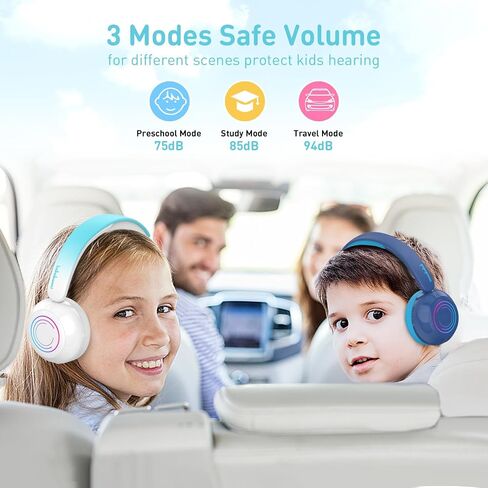 Bluetooth Headphones On-Ear Wireless Headphone with Mic Aux 3.5mm Cable Included HiFi Stereo Foldable Lightweight Headset Deep Bass for Home School Cellphone PC in Saudi Arabia