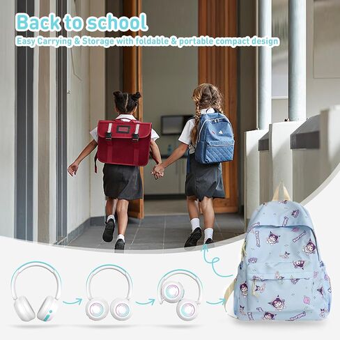 Bluetooth Headphones On-Ear Wireless Headphone with Mic Aux 3.5mm Cable Included HiFi Stereo Foldable Lightweight Headset Deep Bass for Home School Cellphone PC in Saudi Arabia