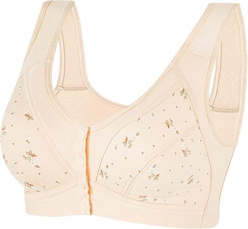 Daisy Bras للنساء الأكبر سنا راحة ناعمة التنفس صدرية لاسلكية إغلاق الجبهة حمالات الصدر لا نهاية سني in Saudi Arabia