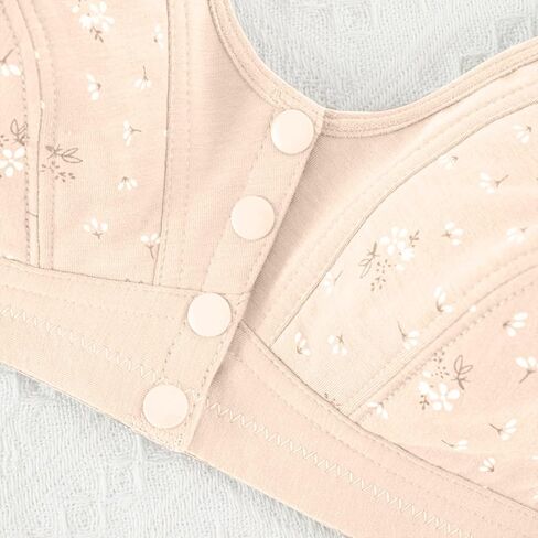 Daisy Bras للنساء الأكبر سنا راحة ناعمة التنفس صدرية لاسلكية إغلاق الجبهة حمالات الصدر لا نهاية سني in Saudi Arabia