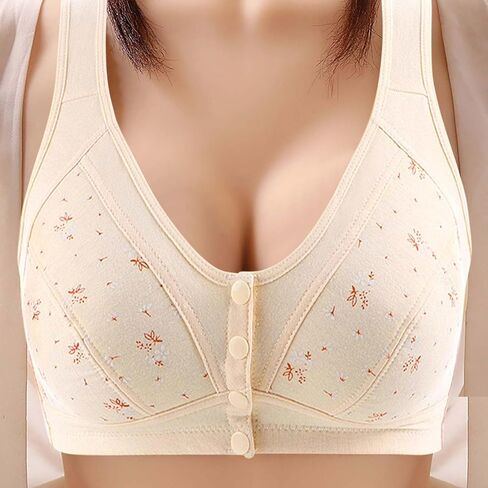 Daisy Bras للنساء الأكبر سنا راحة ناعمة التنفس صدرية لاسلكية إغلاق الجبهة حمالات الصدر لا نهاية سني in Saudi Arabia