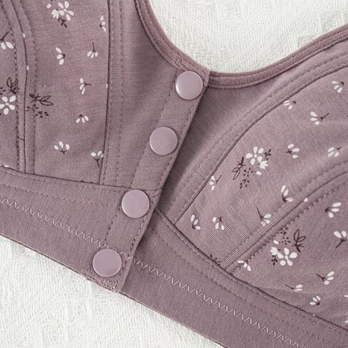 Daisy Bras for Older Women Comfort Soft Breathable Bra Wireless Front Closure Bras No Underwire Senior Snap Closing in Saudi Arabia