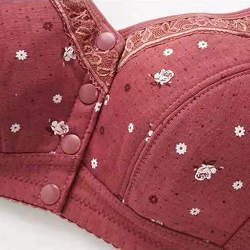 Daisy Bras for Older Women Comfort Soft Breathable Bra Wireless Front Closure Bras No Underwire Senior Snap Closing in Saudi Arabia
