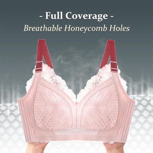 Baetty Bras for Women No Underwire Unpadded Full Coverage Bras for Women Bra Wireless Bra 4548 in Kuwait