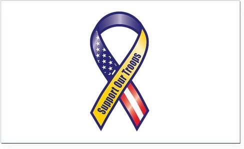 يدعم Cafepress قواتنا Ribbon Rectangle Car Magnet in Kuwait