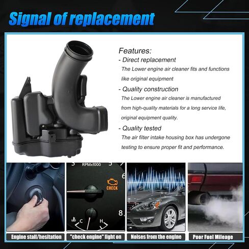 17230-5A2-A00 Lower Engine Air Cleaner Intake Hose Fit 2013-2017 for Honda Accord 2.4L 3.5L#OE 172305A2A00 Air Filter Intake Housing Box Resonator Chamber Assembly in Saudi Arabia