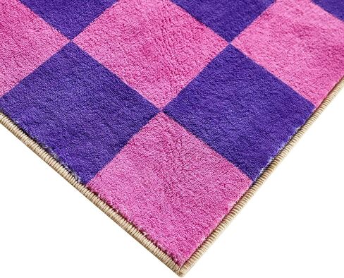 Multicolored Checkerboard Bathroom Rug 2x3 Small Area Rugs Non Slip, Ultra Thin Washable Entryway Rug Indoor Doormat, Boho Aesthetic Retro Throw Rugs for Kitchen Bedroom Laundry in Saudi Arabia