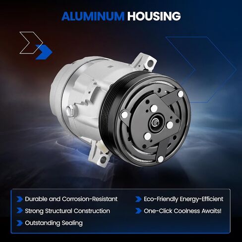 1135238 ضاغط تكييف الهواء A/C مع القابض متوافق مع Buick Lesabre ، Park Avenue ، Riviera ومتوافق مع Oldsmobile 88 ، 98 ، LSS ، Regency ، 1996-2005 V6 3.8L in Saudi Arabia