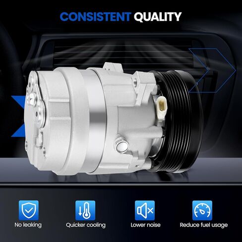 1135238 ضاغط تكييف الهواء A/C مع القابض متوافق مع Buick Lesabre ، Park Avenue ، Riviera ومتوافق مع Oldsmobile 88 ، 98 ، LSS ، Regency ، 1996-2005 V6 3.8L in Saudi Arabia