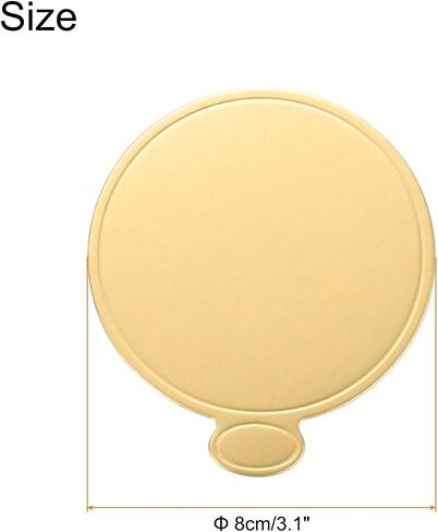 uxcell 200pcs Mini Cake Boards, Mousse Cake Cardboards Round Cake Bases Plates Cupcake Dessert Displays Base Tray for Cupcakes, Cakes, Pastries Base - Grease Proof (Black) in Kuwait