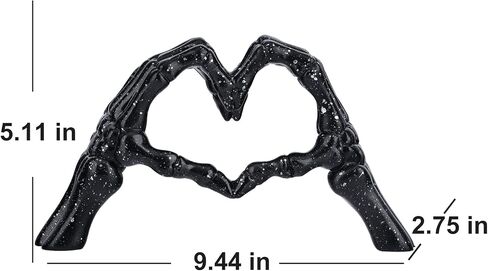 DOVDOV Hand Bone Hand Heart Statue - White Home Decorations, Halloween Table Decor, Scary Finger Sculpture in Saudi Arabia