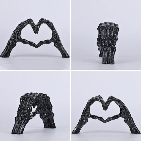 DOVDOV Hand Bone Hand Heart Statue - White Home Decorations, Halloween Table Decor, Scary Finger Sculpture in Saudi Arabia