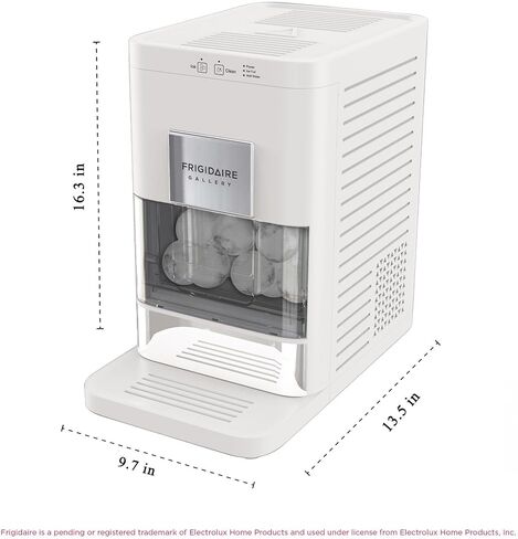 Frigidaire ، Countertop Artisanal Sphere Ache Machine ، نافذة شفافة ، صانع الجليد الذواقة ، 84 كرة في اليوم ، آلة صنع الثلج الذاتية للتنظيف الذاتي (كريم) in Kuwait