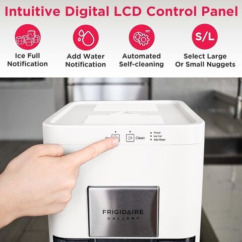 Frigidaire ، Countertop Artisanal Sphere Ache Machine ، نافذة شفافة ، صانع الجليد الذواقة ، 84 كرة في اليوم ، آلة صنع الثلج الذاتية للتنظيف الذاتي (كريم) in Kuwait